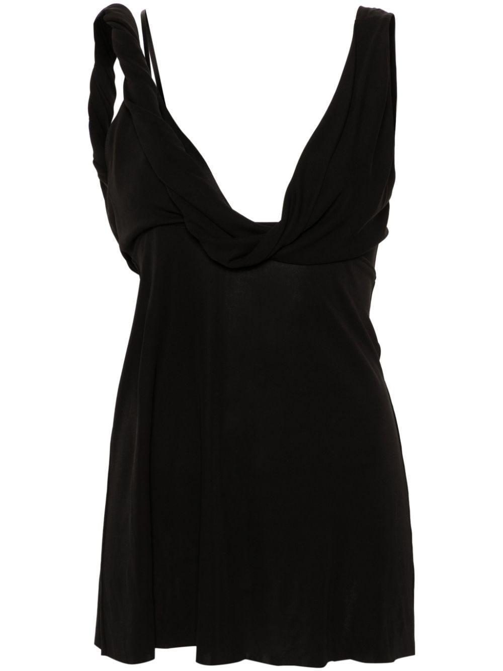 Cowl-neck Top In Black Product Image