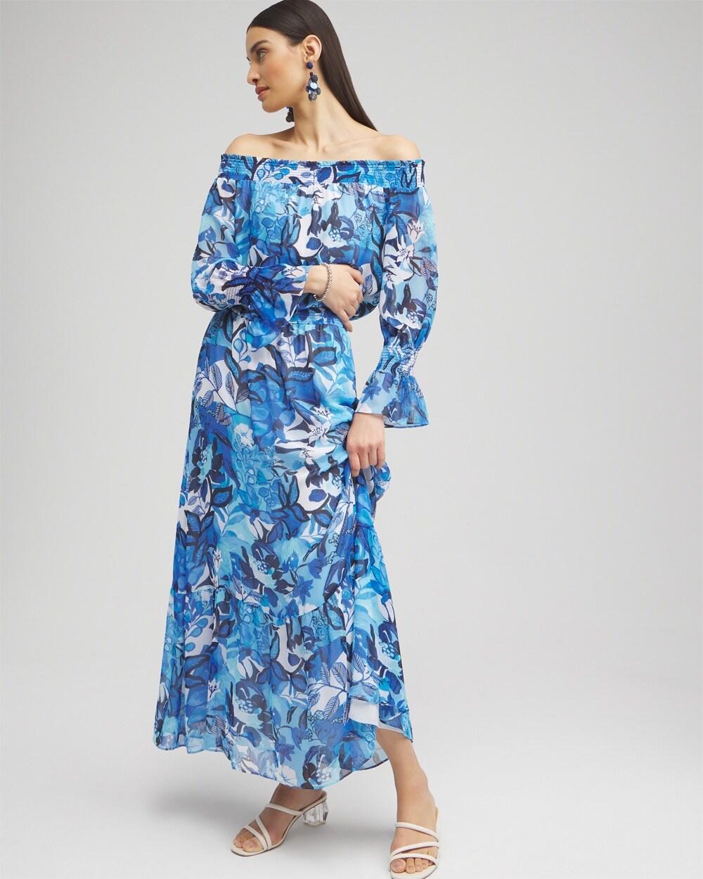 Chiffon Floral Maxi Dress Product Image