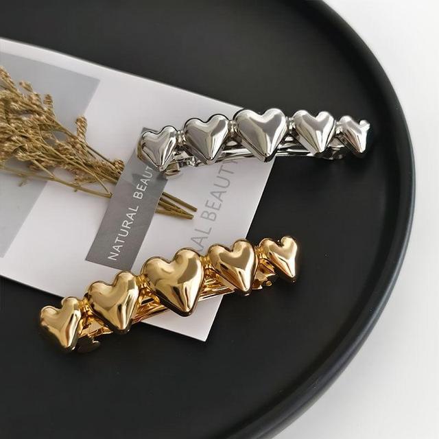 Polished Heart Alloy Hair Clip Product Image