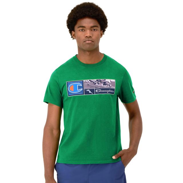 Mens Champion Classic Graphic T-Shirt, Brand Athletic Graphics Fresh Green Leaf L Product Image