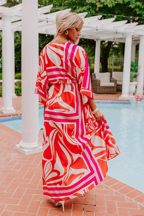 Sunshine and Sangrias Maxi Dress in Tangerine Product Image