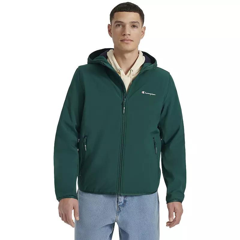 Mens Champion Active Soft Shell Jacket With Hood Rain Green Product Image