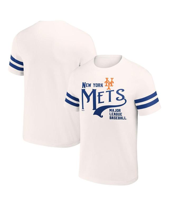 Mens Darius Rucker Collection by Fanatics Cream New York Mets Yarn Dye Vintage-Like T-shirt Product Image