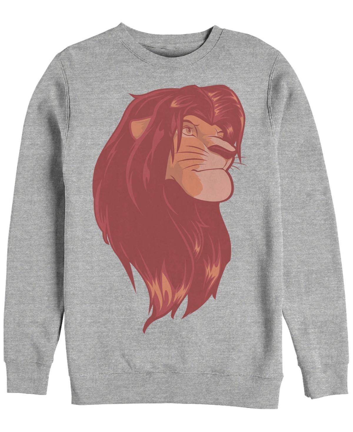 Disney Mens Lion King Simba Profile Portrait, Crewneck Fleece Product Image