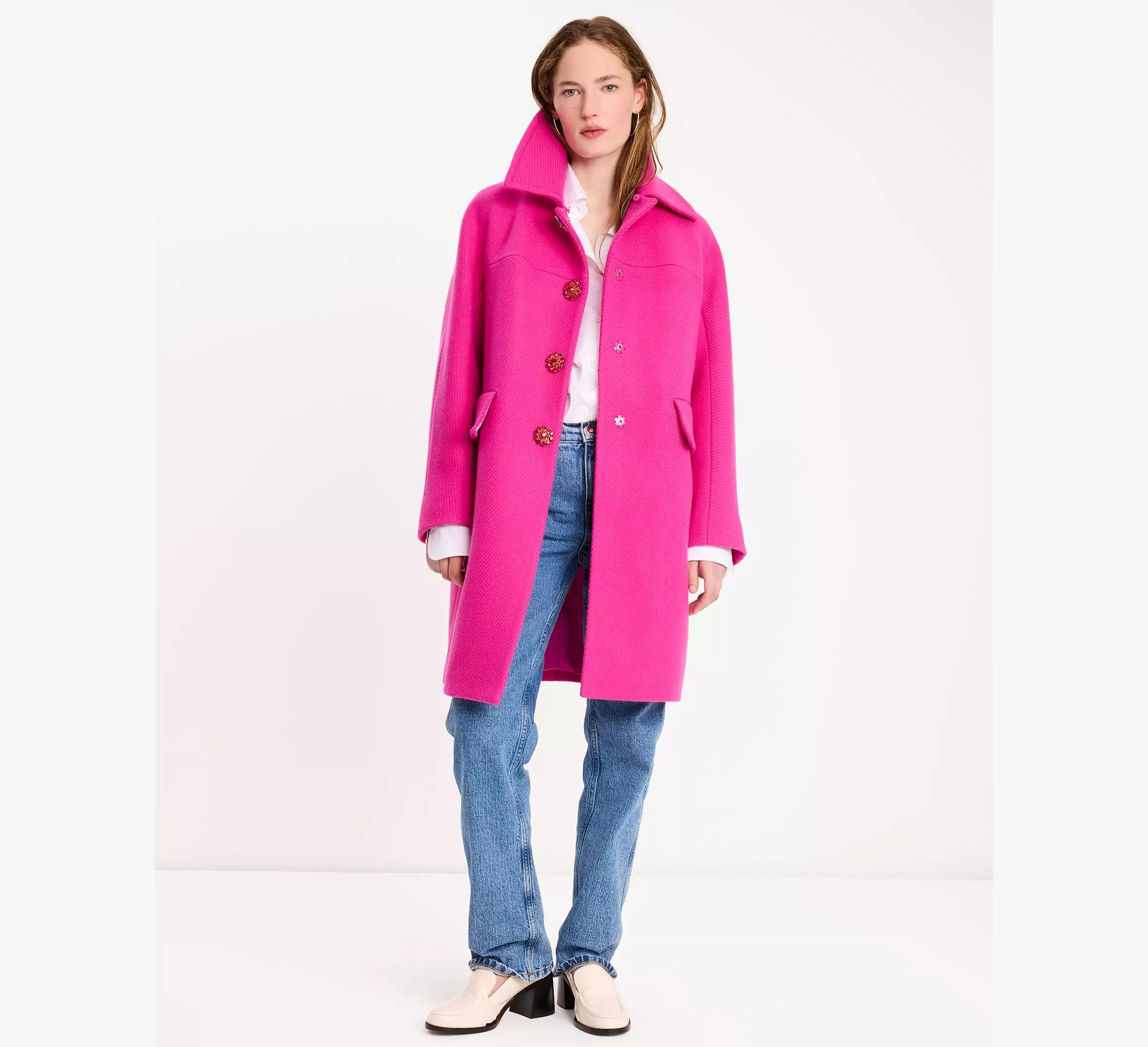 Faux Fur Wool Coat Product Image