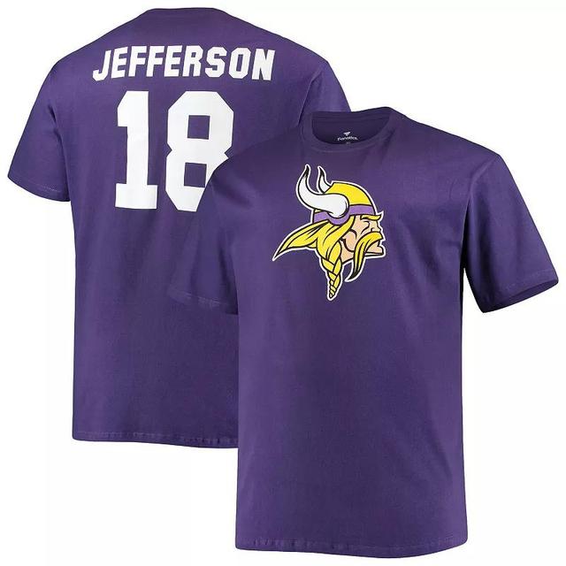 Mens Fanatics Branded Justin Jefferson Minnesota Vikings Big & Tall Player Name & Number T-Shirt Product Image