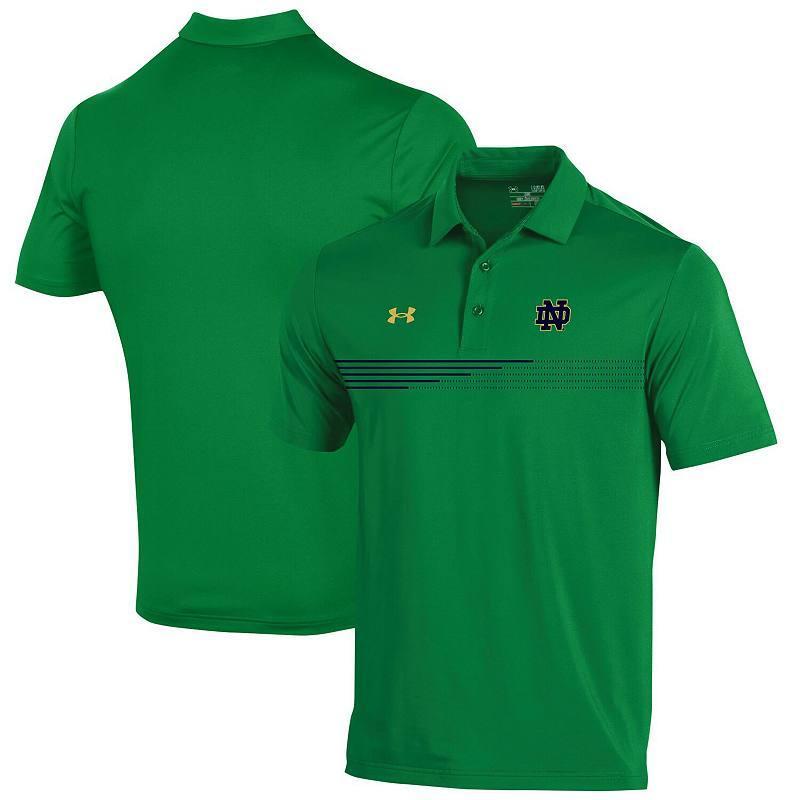 Mens Under Armour Red Utah Utes Tee To Green Stripe Polo Product Image