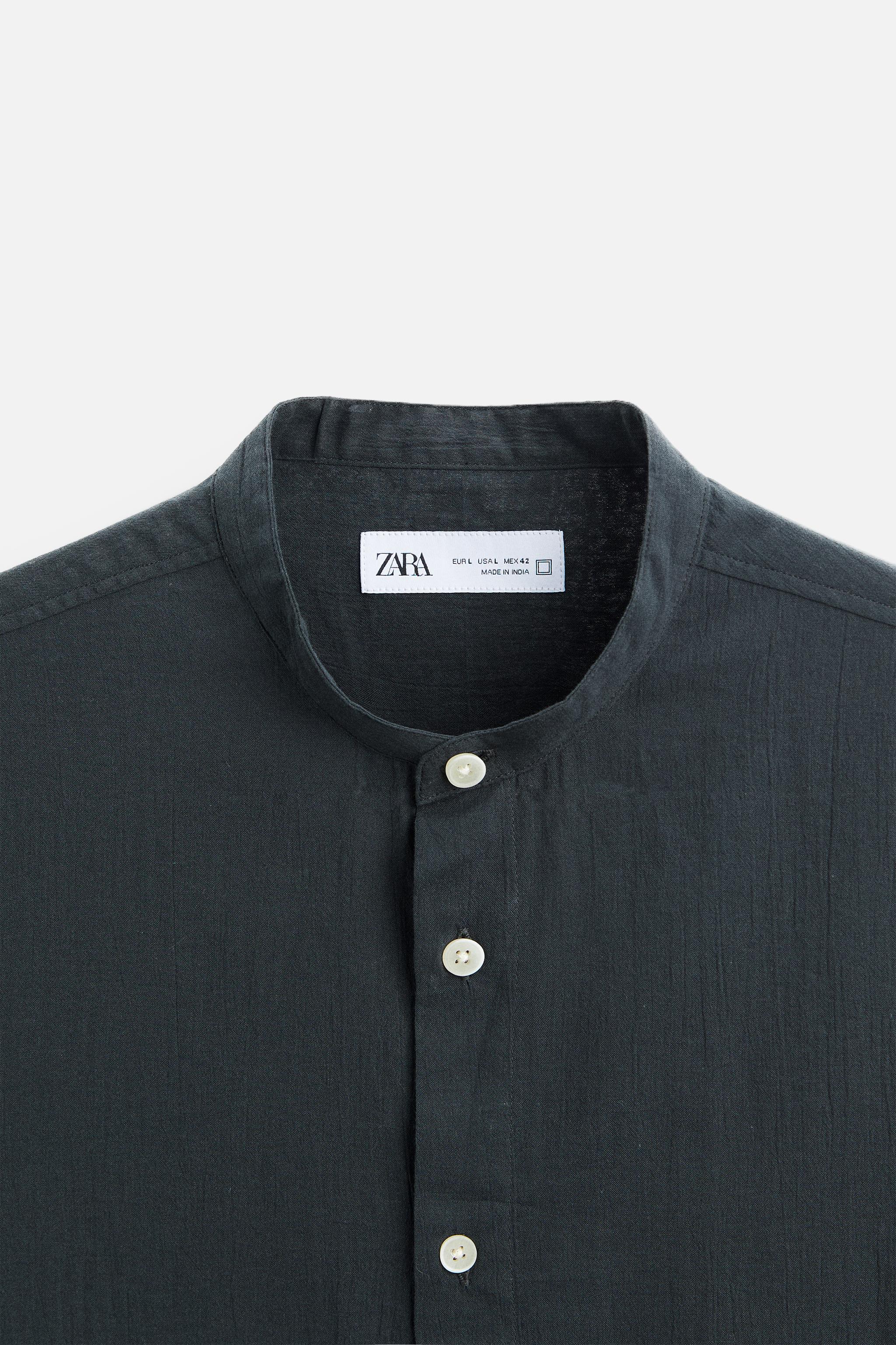 WRINKLE-LOOK COTTON SHIRT Product Image