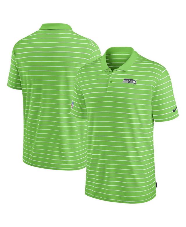 Nike Mens Neon Green Seattle Seahawks Sideline Lock Up Victory Performance Polo Shirt - Neon Green Product Image