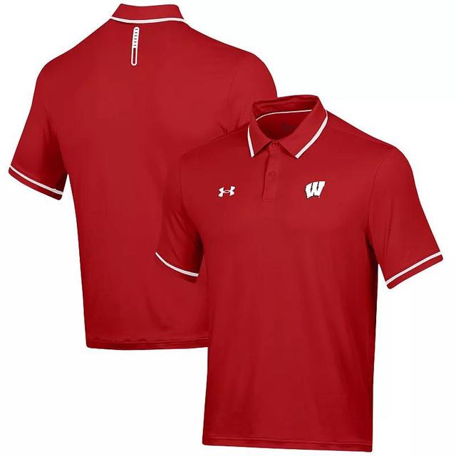 Mens Under Armour Red Utah Utes T2 Tipped Performance Polo Product Image