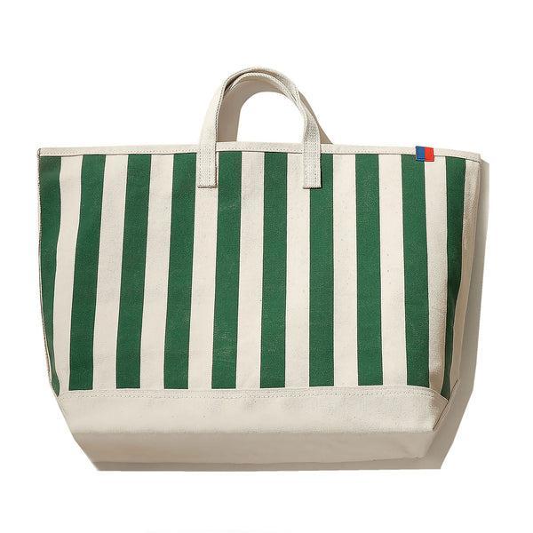 The All Over Striped Tote - Canvas/Green Product Image