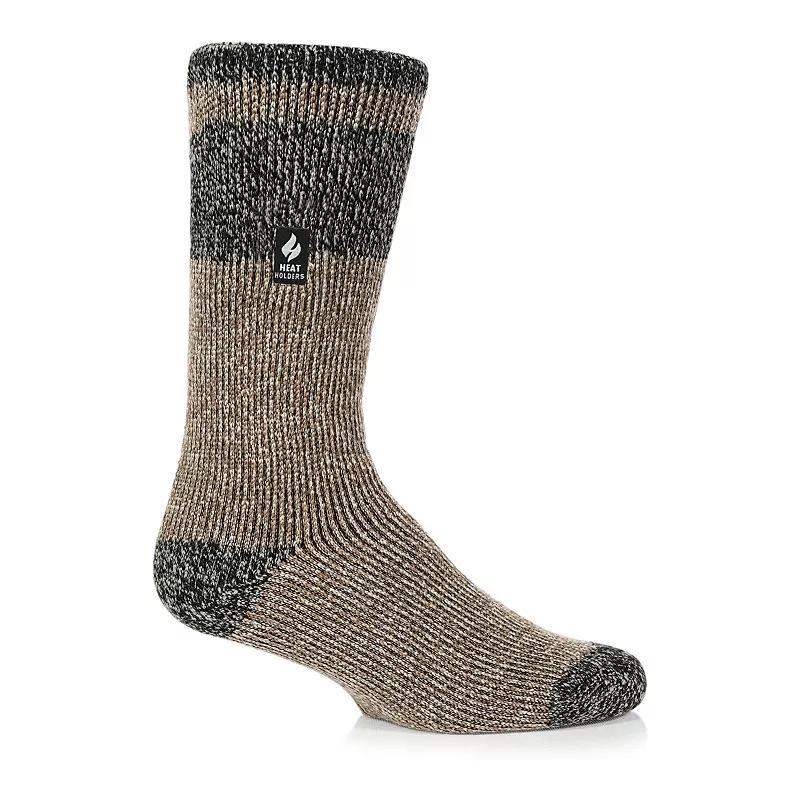 Mens Heat Holders Thermal Block Twist Crew Socks Product Image