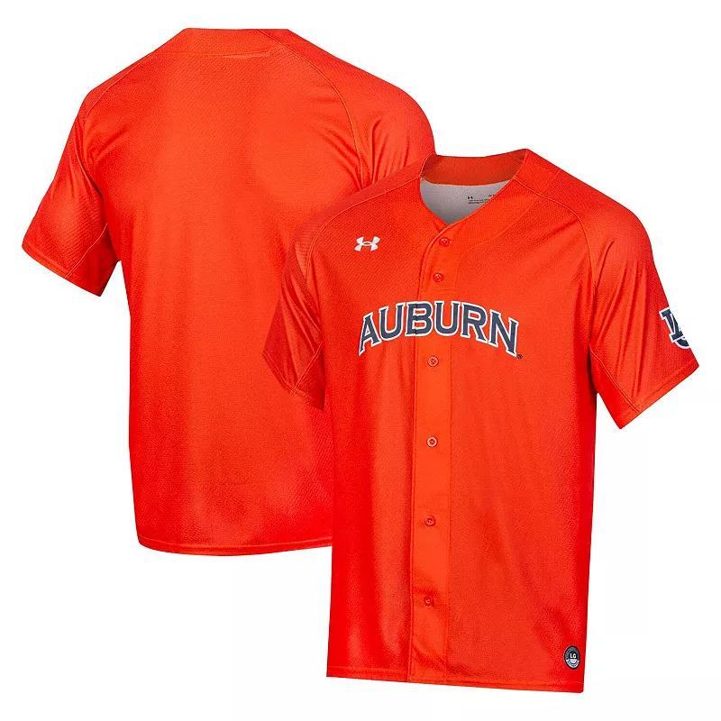 Mens Under Armour Auburn Tigers Replica Full-Button Baseball Jersey Product Image