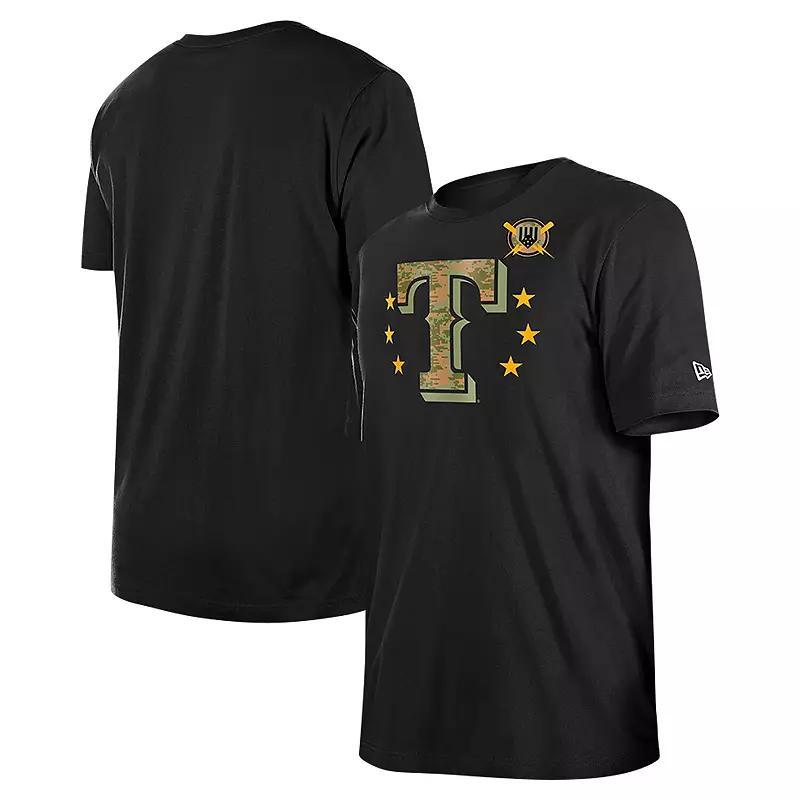 New Era Mens Black Texas Rangers 2024-Armed Forces Day T-Shirt Product Image