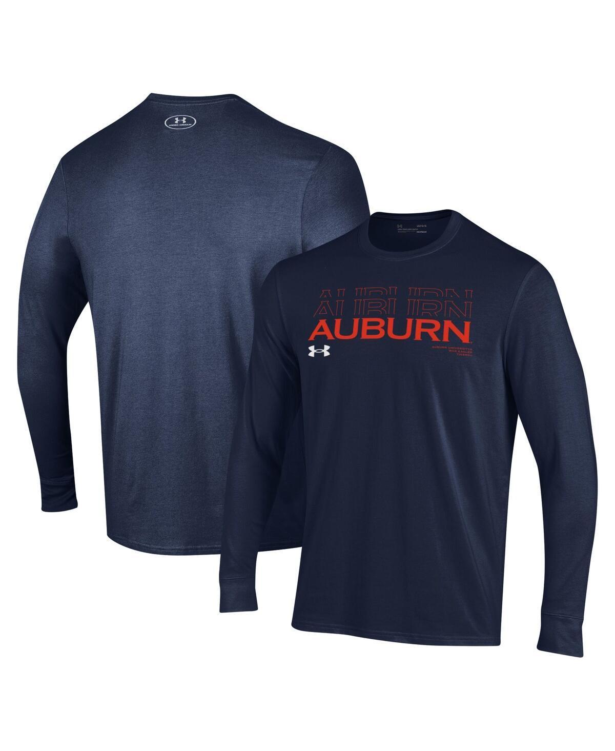 Under Armour Mens Navy Auburn Tigers Sideline Long Sleeve T-Shirt Product Image