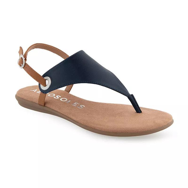 Aerosoles Conclusion Womens Thong Sandals Blue Product Image