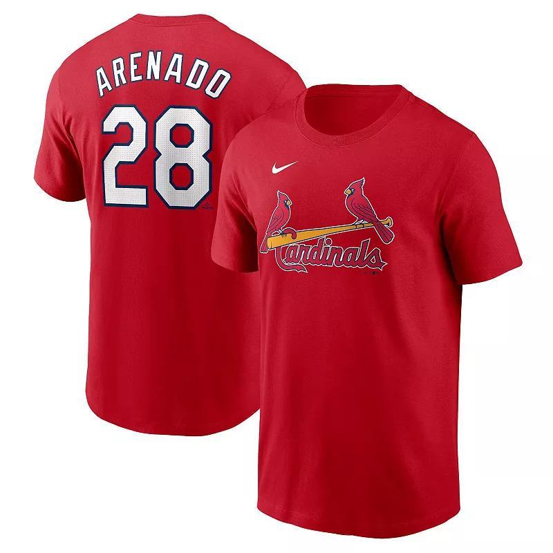 Mens Nike Nolan Arenado Red St. Louis Cardinals Fuse Name & Number T-Shirt Product Image