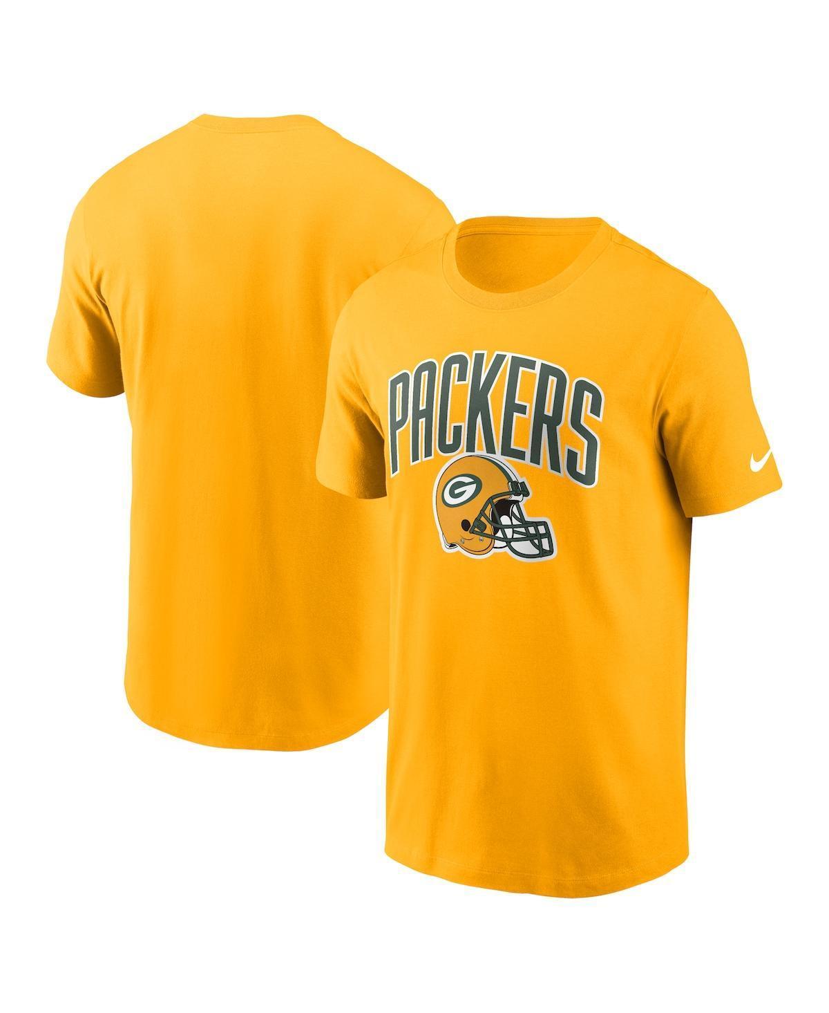 Mens Nike Gold Green Bay Packers Team Athletic T-shirt Product Image