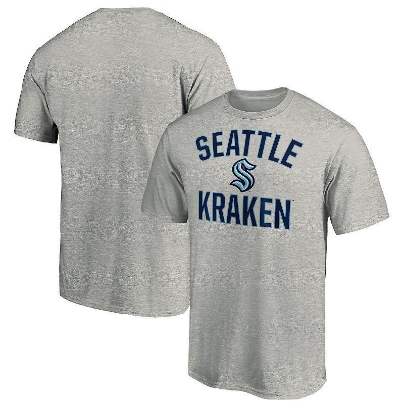 Mens Heather Gray Seattle Kraken Victory Arch T-shirt Product Image