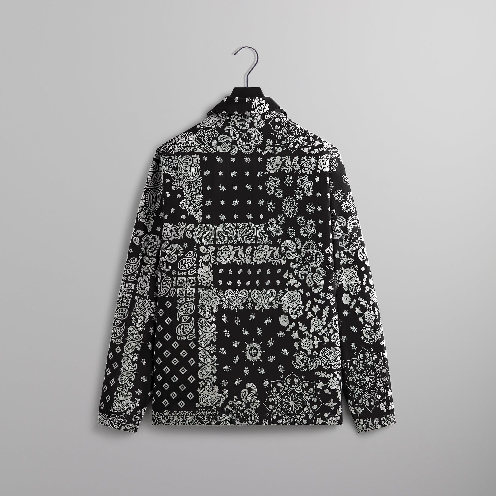 Kith Flocked Deconstructed Bandana Coaches Jacket - Black Male Product Image