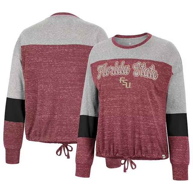 Womens Colosseum Scarlet Nebraska Huskers Joanna Tie Front Long Sleeve T-Shirt Product Image