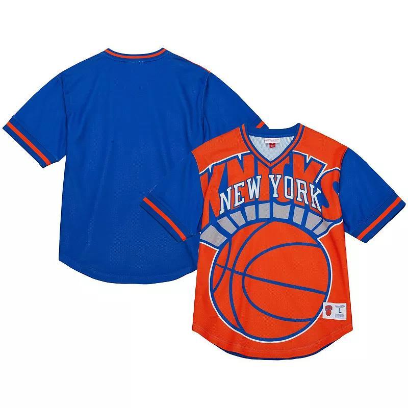 Mens Mitchell & Ness New York Knicks Jumbotron 3.0 Mesh V-Neck T-Shirt Product Image