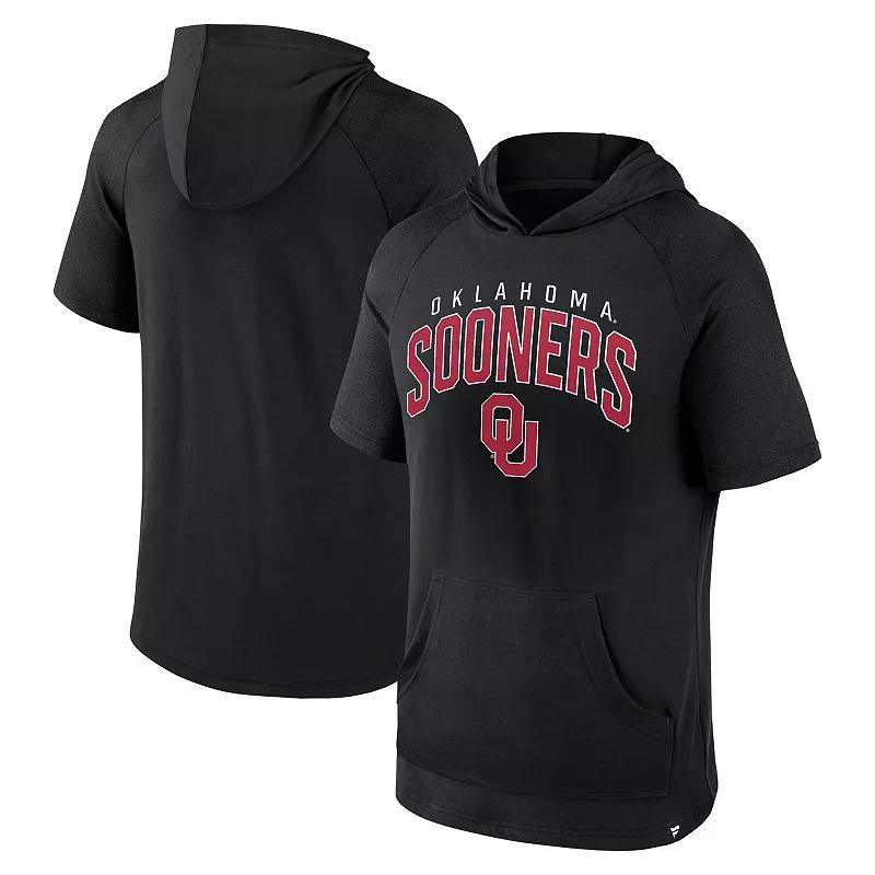 Mens Fanatics Branded Oklahoma Sooners Double Arch Raglan Short Sleeve Hoodie T-Shirt Product Image