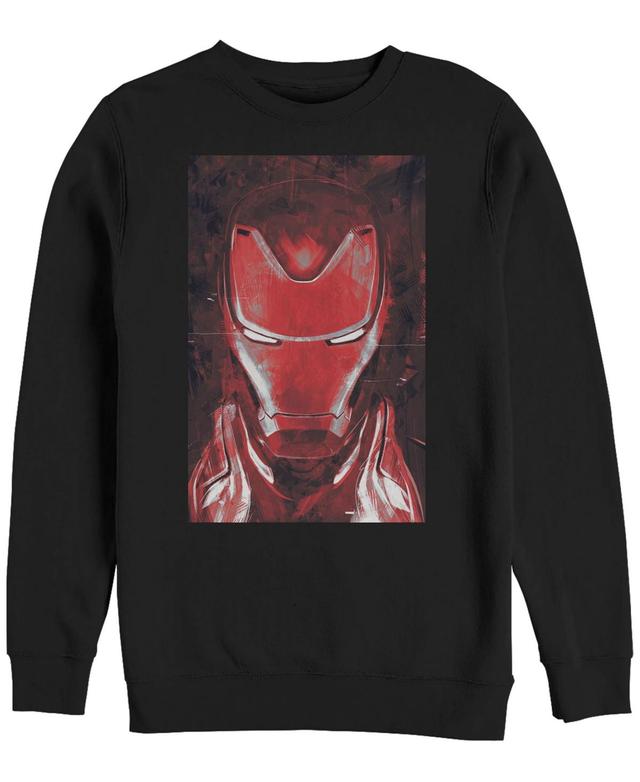 Mens Marvel Avengers Endgame Red Iron Man Portrait Graphic Fleece Pullover Product Image