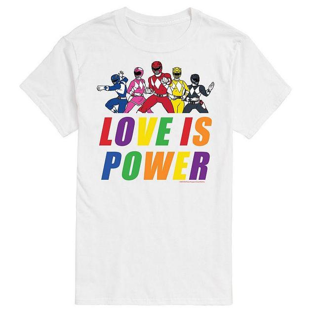 Mens Power Rangers Love Is Mens Power Graphic Tee Product Image