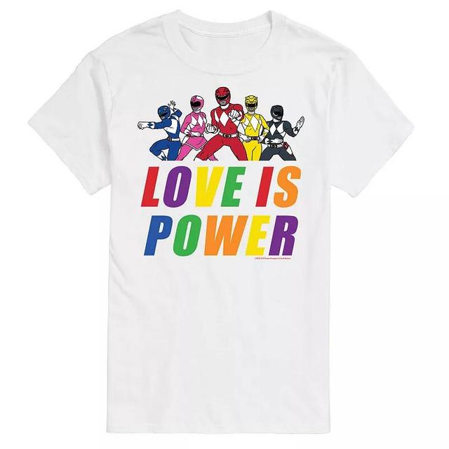 Mens Power Rangers Love Is Mens Power Graphic Tee Product Image