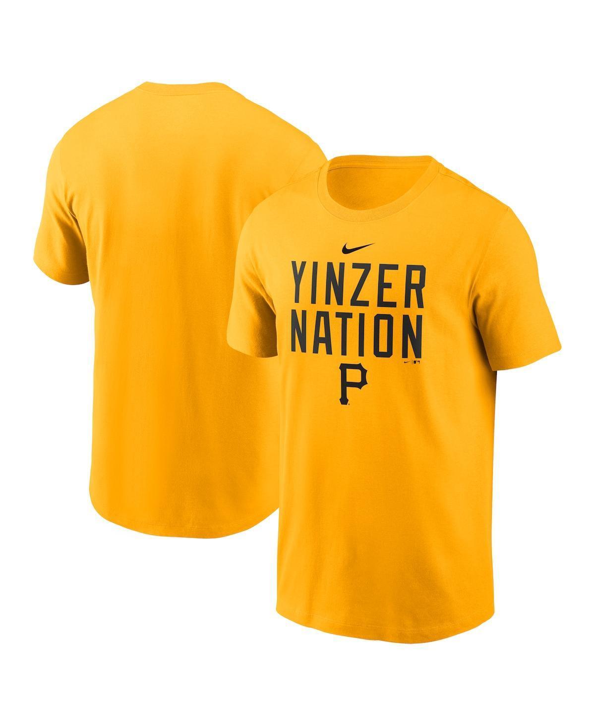 Mens Nike Gold Pittsburgh Pirates Yinzer Nation Local Team T-shirt Product Image