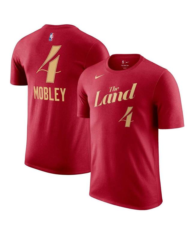 Mens Nike Evan Mobley Wine Cleveland Cavaliers 2023/24 City Edition Name and Number T-shirt Product Image