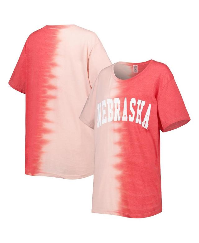 Womens Gameday Couture Scarlet Nebraska Huskers Find Your Groove Split-Dye T-Shirt Product Image