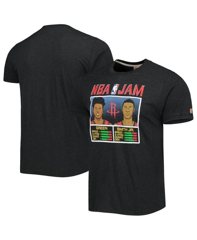 Mens Homage Jalen Green and Jabari Smith Jr. Charcoal Houston Rockets Nba Jam Tri-Blend T-shirt Product Image