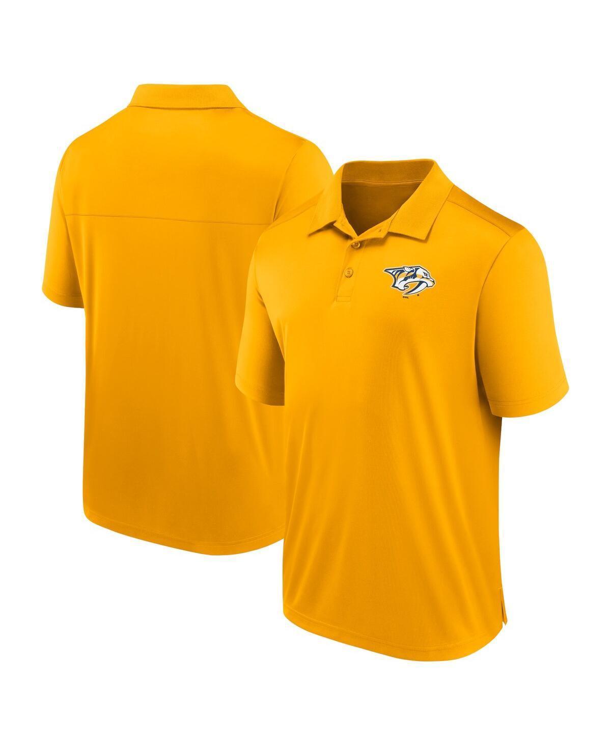 Mens Fanatics Gold Nashville Predators Left Side Block Polo Shirt Product Image