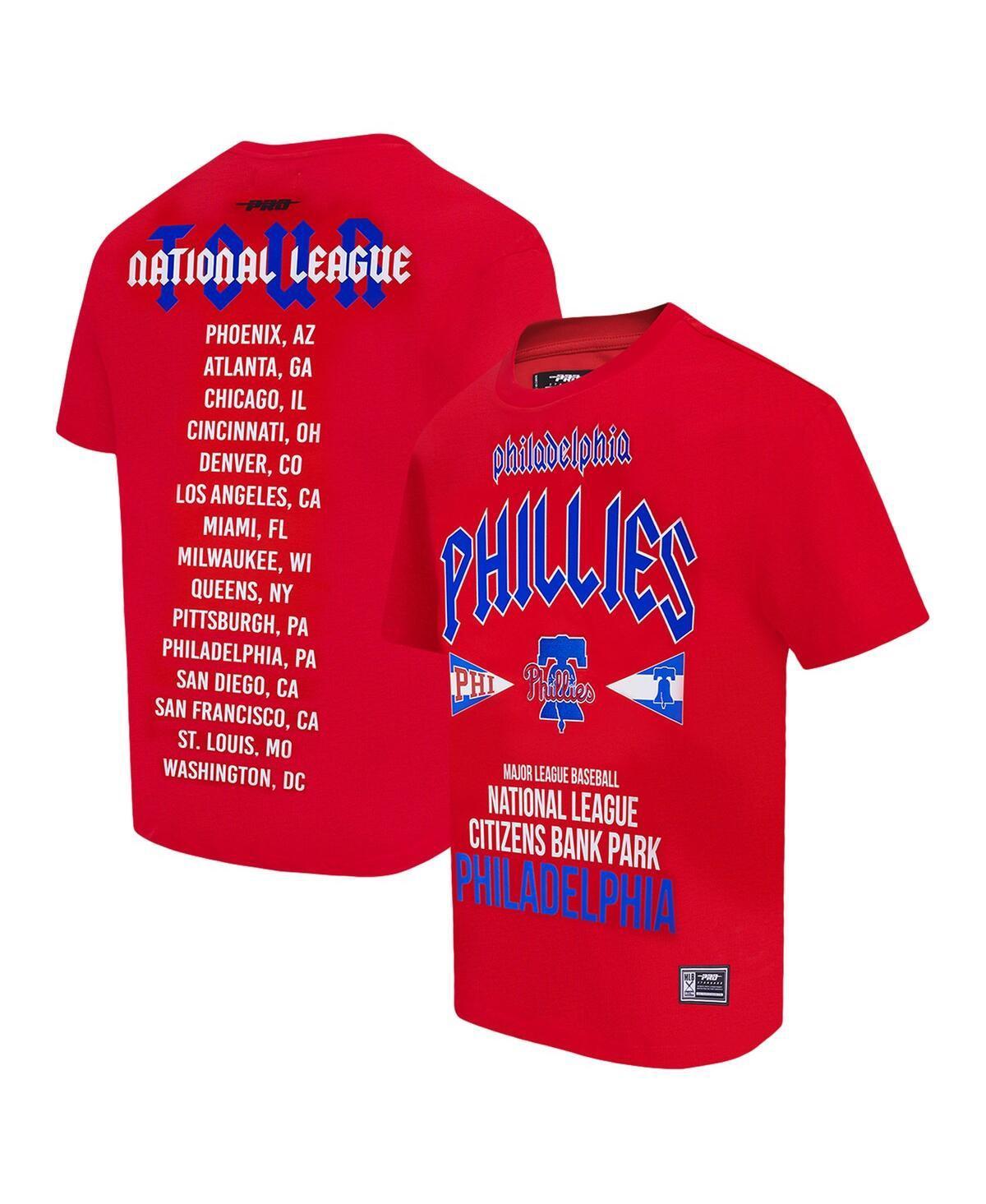 Pro Standard Mens Red Philadelphia Phillies Oversized City Tour T-Shirt Product Image