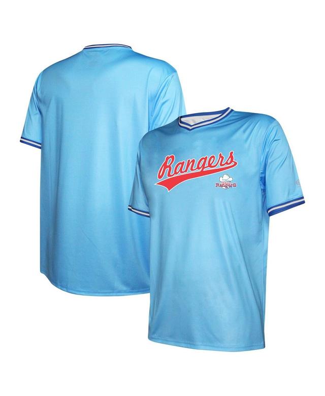 Stitches Mens Light Blue Texas Rangers Cooperstown Collection Team Jersey - Light Blue, Royal Product Image