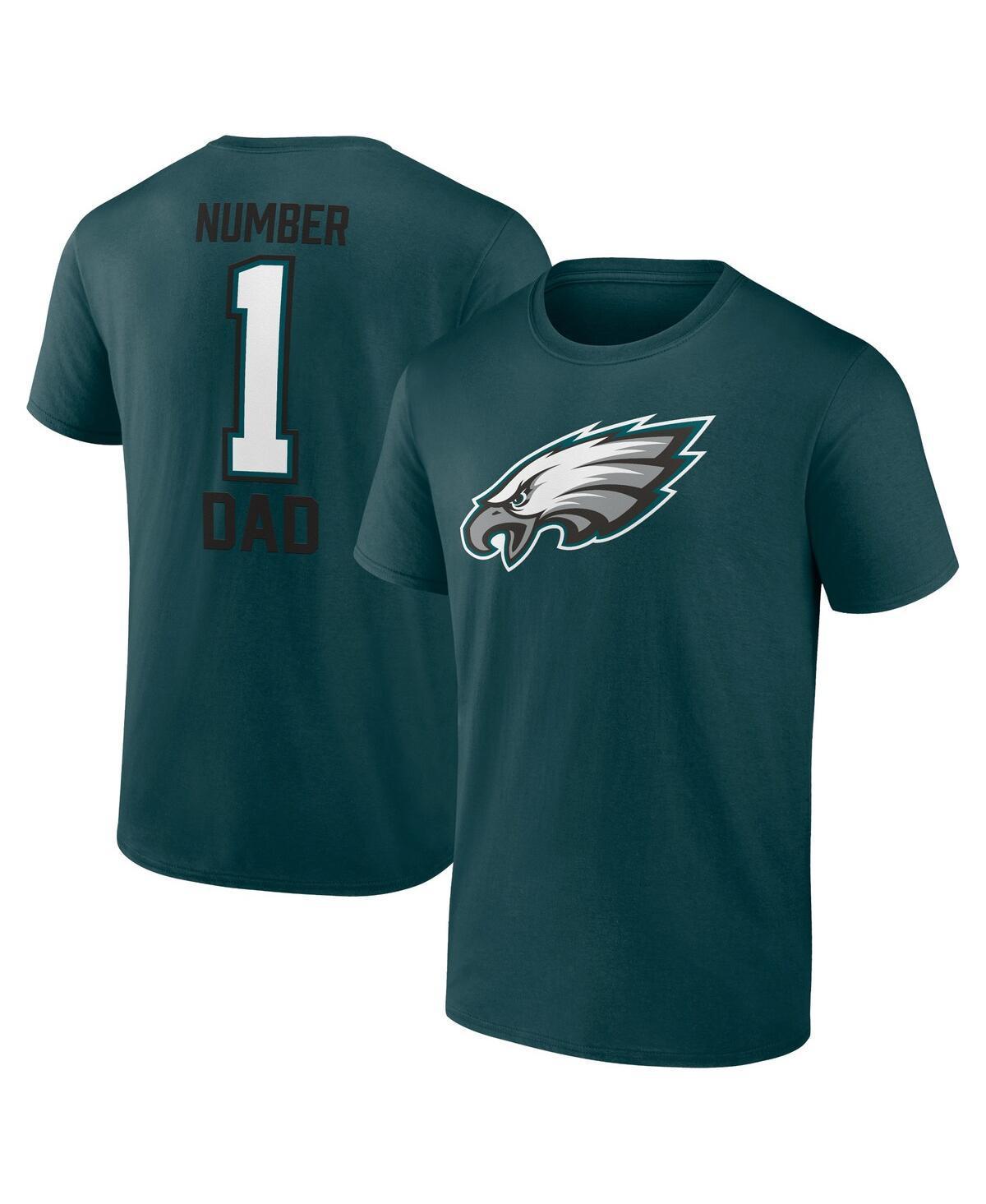 Mens Fanatics Midnight Green Philadelphia Eagles #1 Dad T-Shirt Product Image