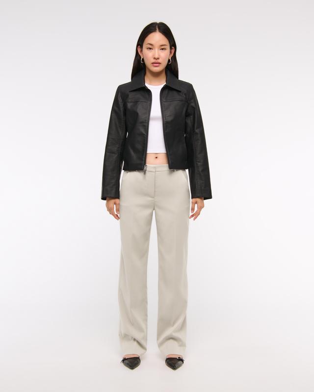 Mid Rise Tailored Straight Pant Product Image