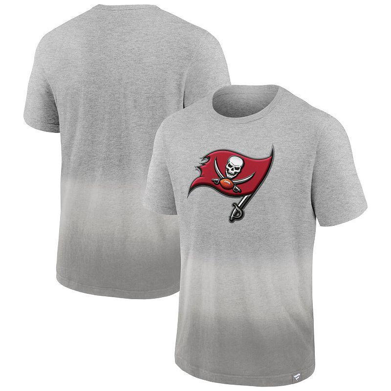 Mens Fanatics Branded Heathered Gray/Gray Tampa Bay Buccaneers Team Ombre T-Shirt Product Image