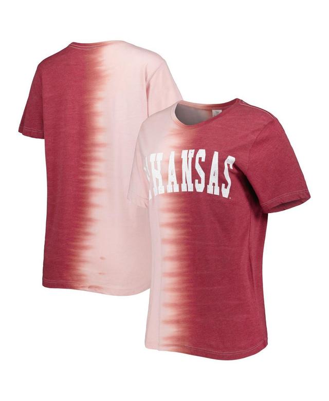 Womens Gameday Couture Cardinal Distressed Arkansas Razorbacks Find Your Groove Split-Dye T-shirt Product Image