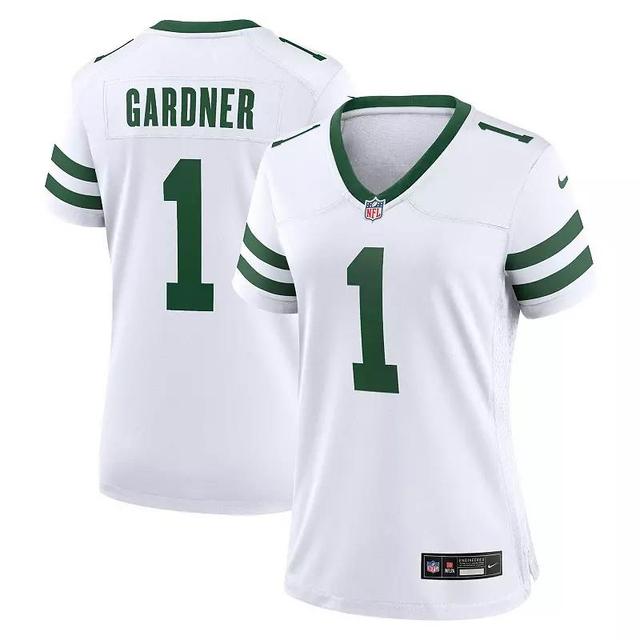 Nike Womens Ahmad Sauce Gardner Legacy New York Jets Game Player Jersey - White Product Image