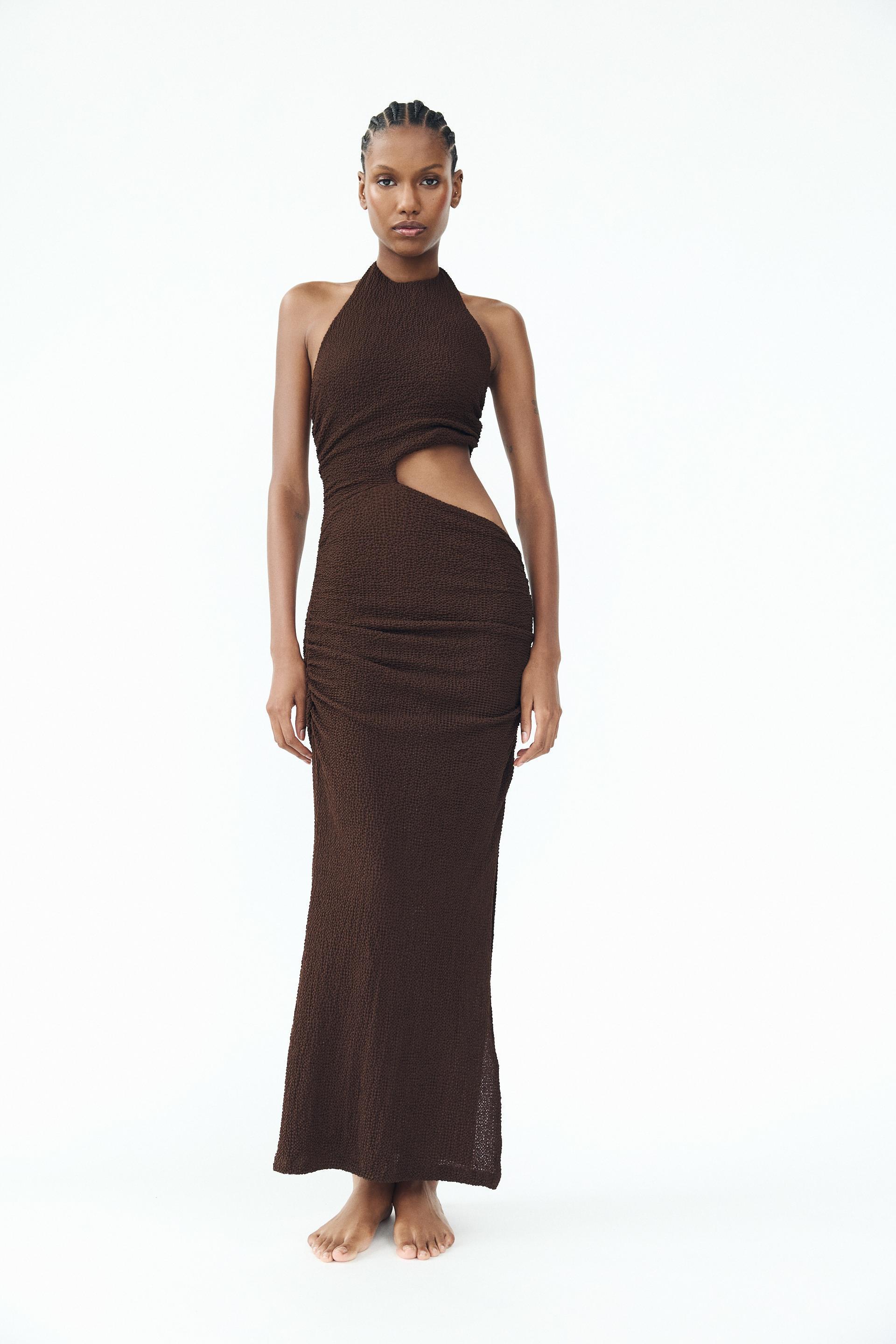 TEXTURED CUT OUT DRESS Product Image