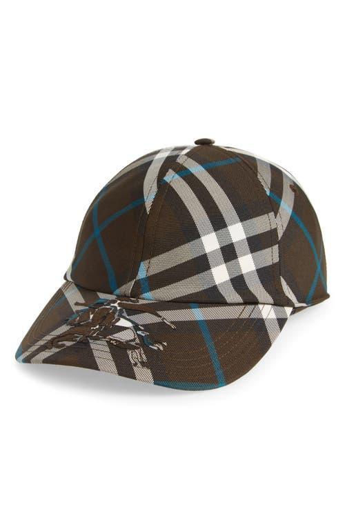 BURBERRY Men's Ekd Check Baseball Cap In Snug Check Product Image