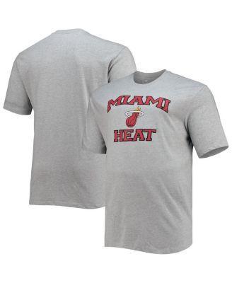 Mens Heathered Gray Miami Heat Big & Tall Heart & Soul T-Shirt Product Image