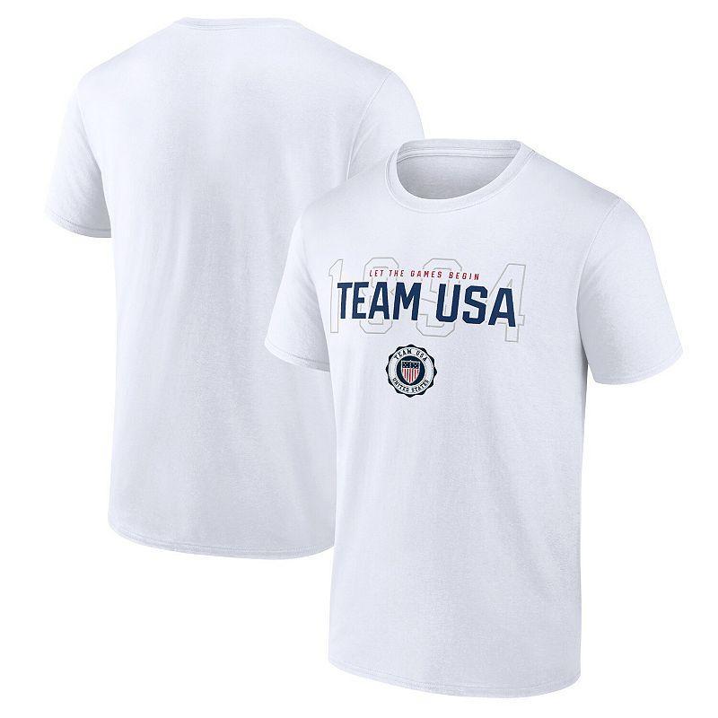 Mens Fanatics Branded White Team USA Bold Outline T-Shirt Product Image