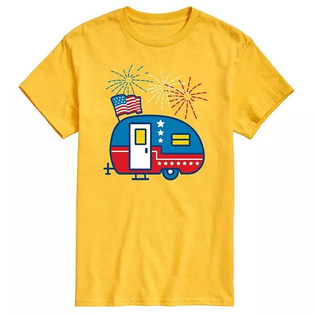 Mens Patriotic Themed Camper Graphic Tee Product Image