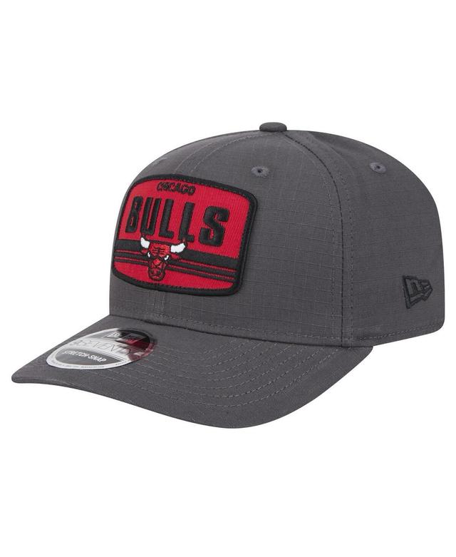 Mens New Era Graphite Chicago Bulls Team Elevated Patch 9SEVENTY Adjustable Hat Product Image