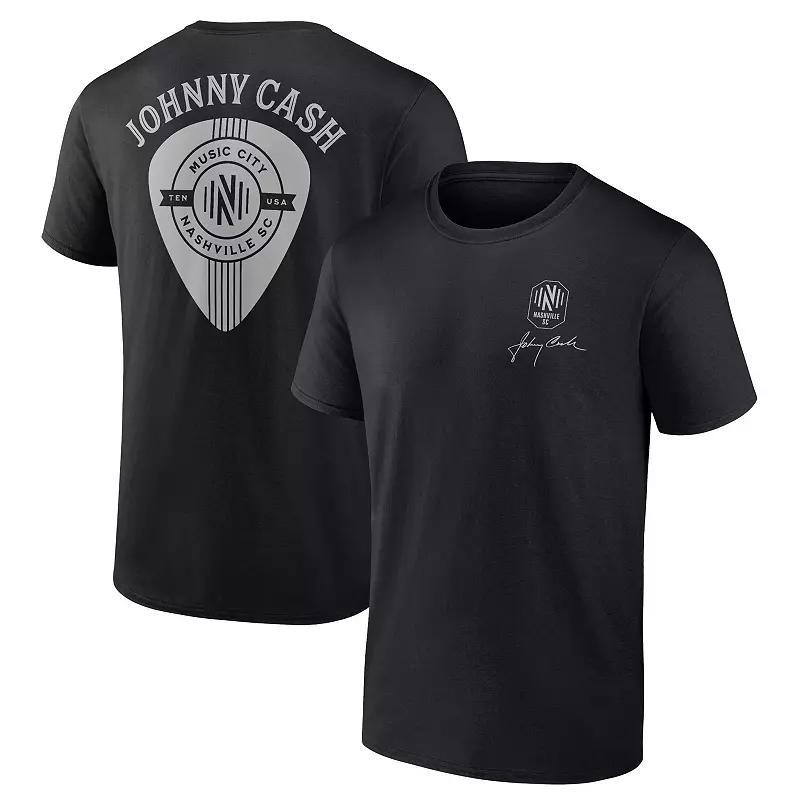 Mens Fanatics Branded Black Nashville Sc Johnny Cash Music City T-shirt Product Image