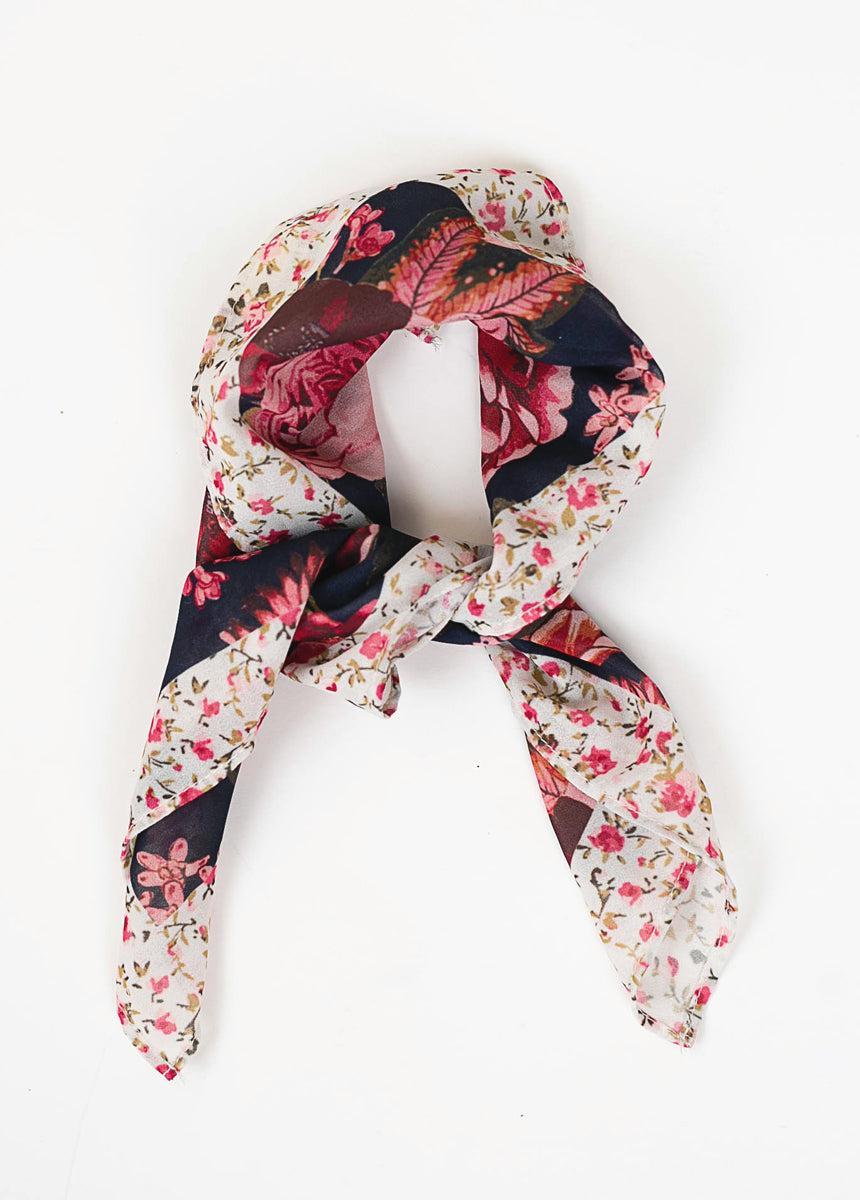 Addison Scarf in Navy Floral Product Image